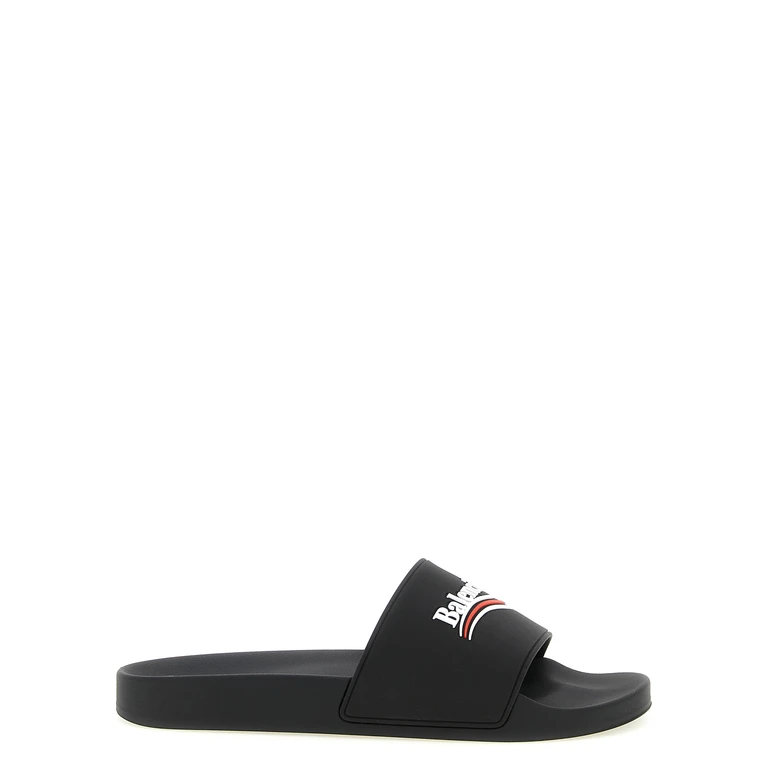 Balenciaga Black Plastic Slides Shoe - Men