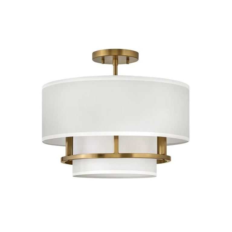 Lacquered Brass LED Semi-Flush Mount from the Graham Collection