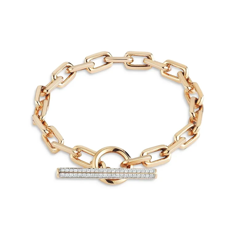 Walters Faith 18K Rose Gold Diamond Toggle Chain Link Bracelet