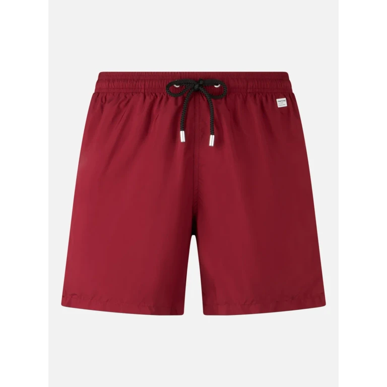 MC2 Saint Barth Lighting Pantone Burgundy Swim Shorts In Stretch Technical Fabric Special Edition