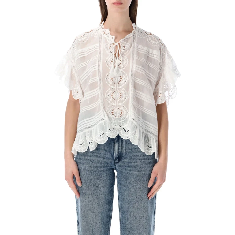 ISABEL MARANT ETOILE Top Woman color White (HT0768FAD1J05E20WH)