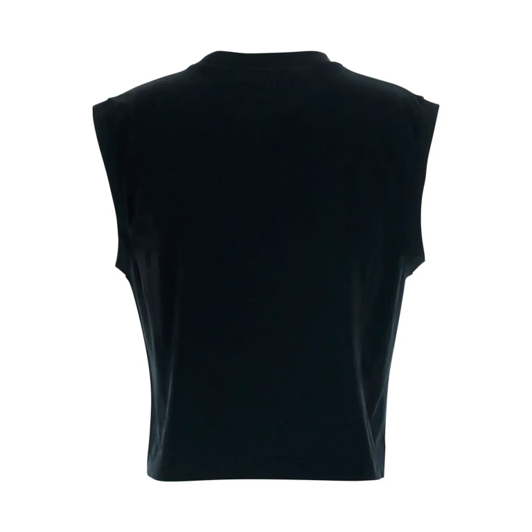 TwinSet T-shirt embroidery Black With Round Neck And Embroidered Cotton Details For Women