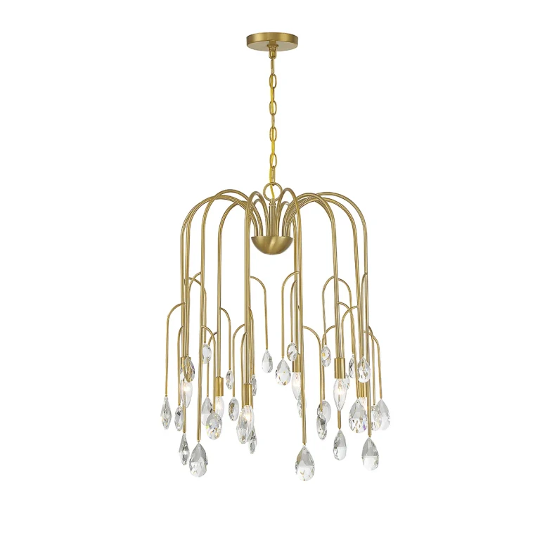 Noble Brass Six Light Chandelier from the Anholt Collection