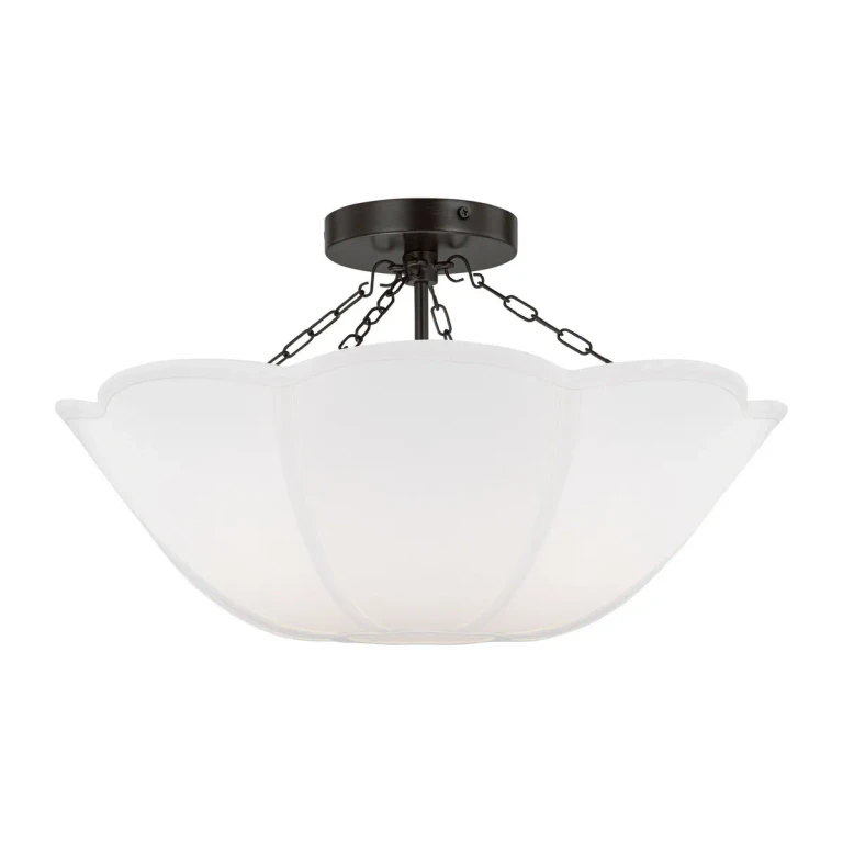 Aged Iron Semi Flush Mount from the Stassi Collection