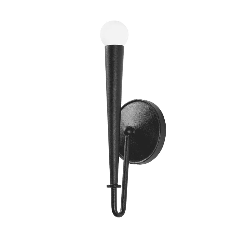 Forged Iron One Light Wall Sconce from the Alder Collection