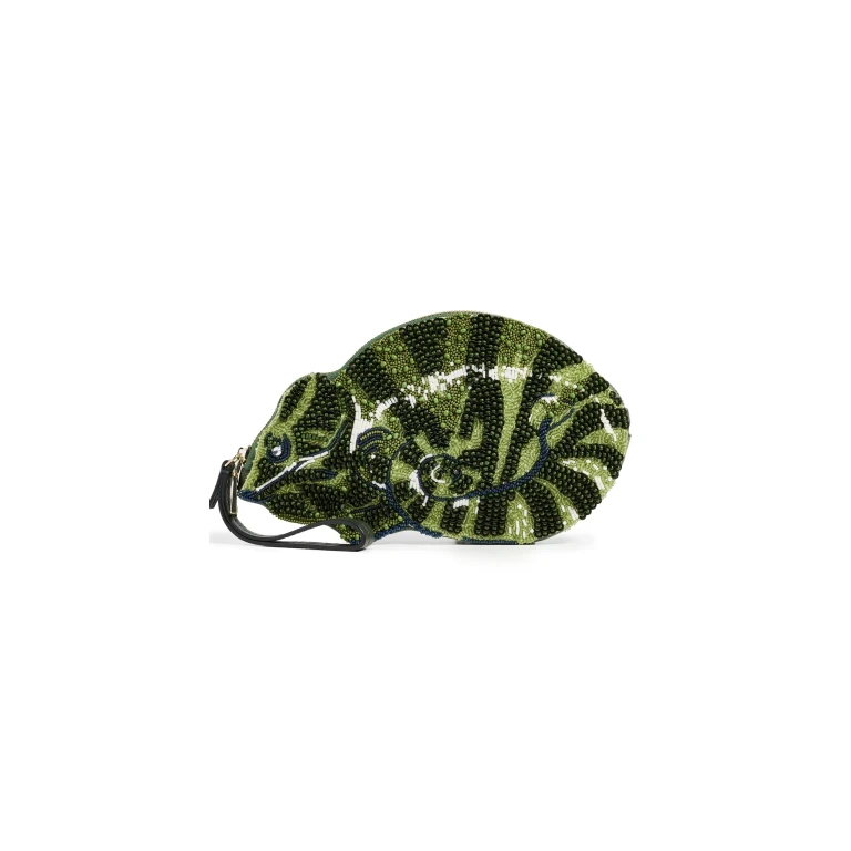 ALÉMAIS Chameleon Beaded Clutch Green One Size