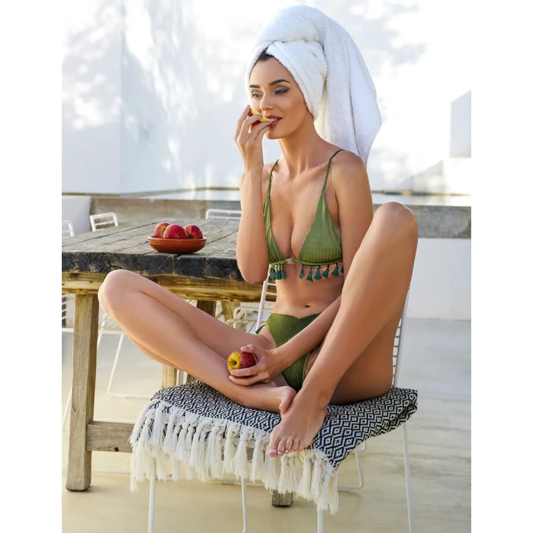 Emma in Army Green Top