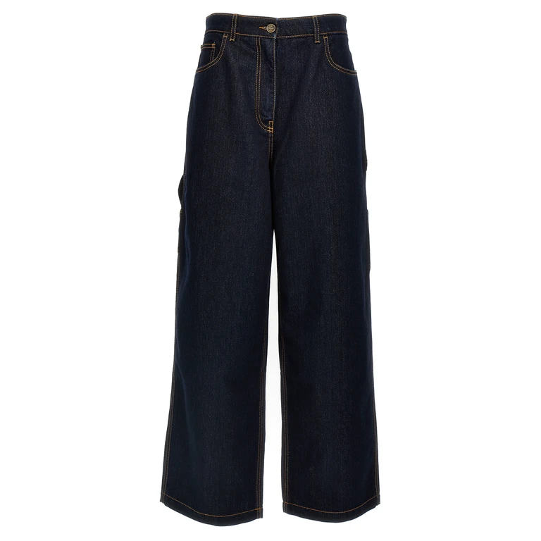 Etro Blue Cotton Blend Jeans