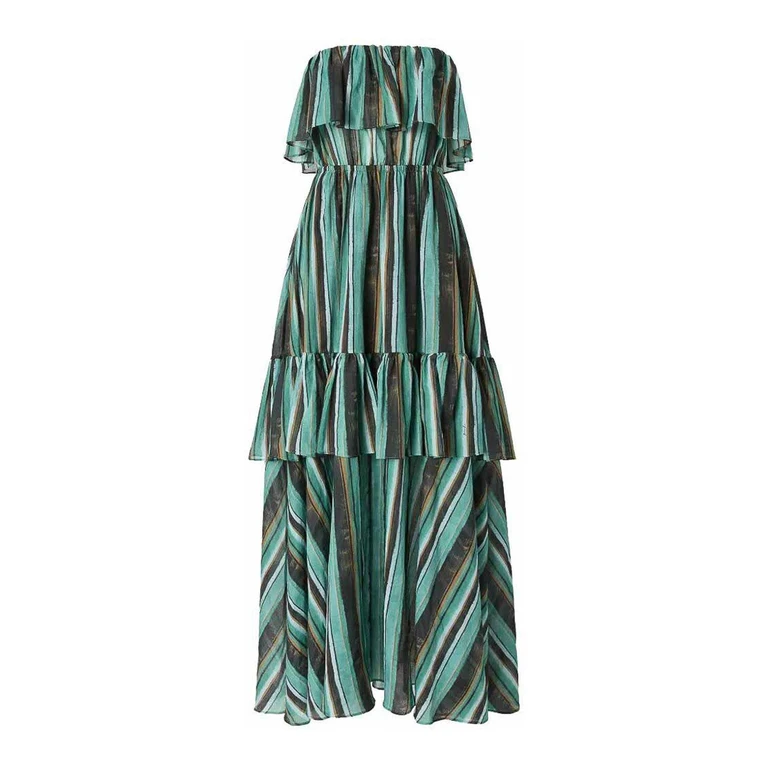 Pinko Robe Au Genou - Vert