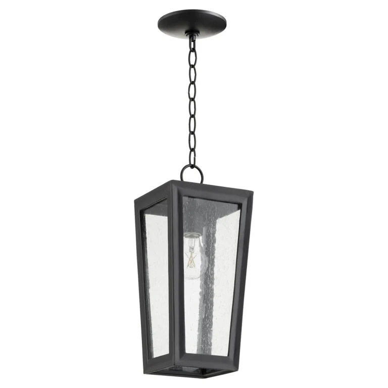 Textured Black One Light Pendant from the Bravo Collection