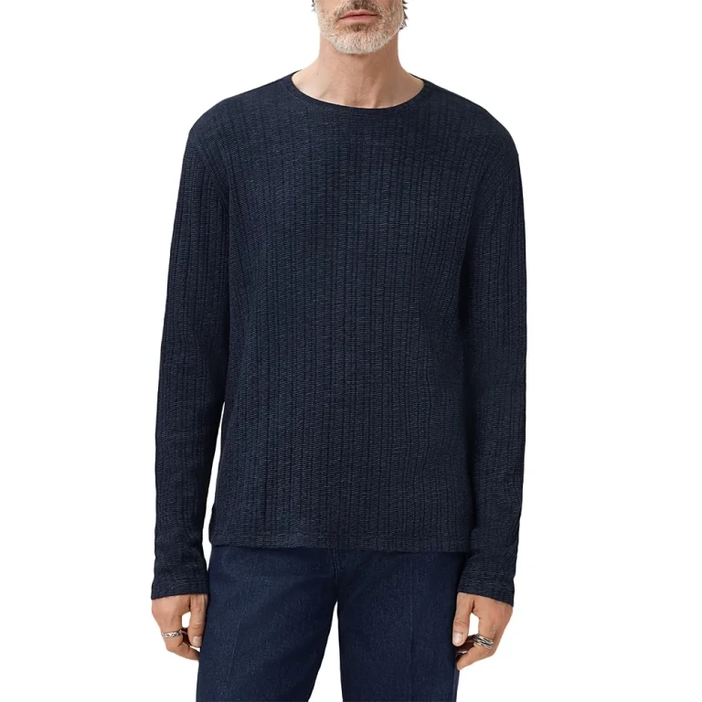 John Varvatos Fern Feeder Rib Long Sleeve Tee