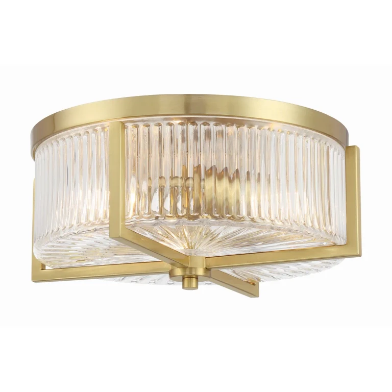 Satin Brass Flushmount from the Whittley Collection