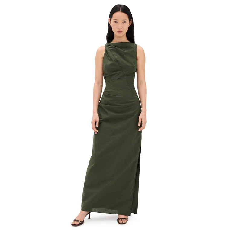 SIR. Sorel Maxi Dress Dark Olive 2