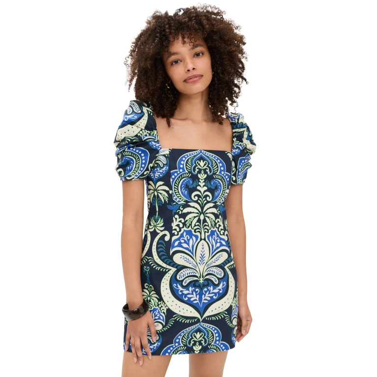 Cara Cara Kelly Dress Palm Pavillion Cobalt S