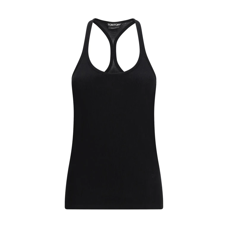 Seiden-Mischung Rippen-Jersey Tanktop