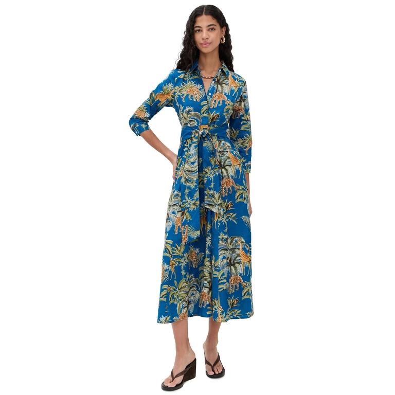 Guadalupe Design Luciana Jungle Dress Blue L