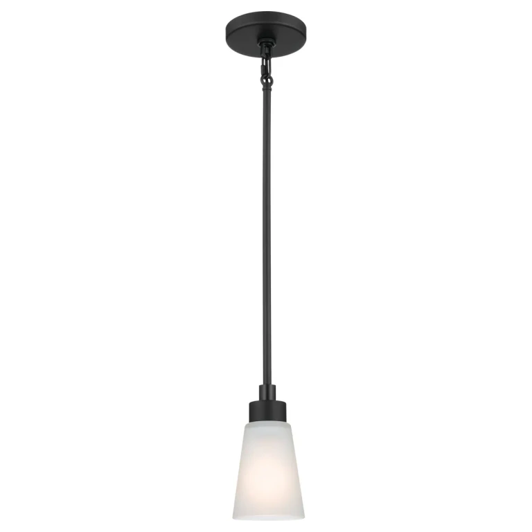 Kichler 52444 Mini luminária pendente de 1 luz e 5 polegadas - Preto