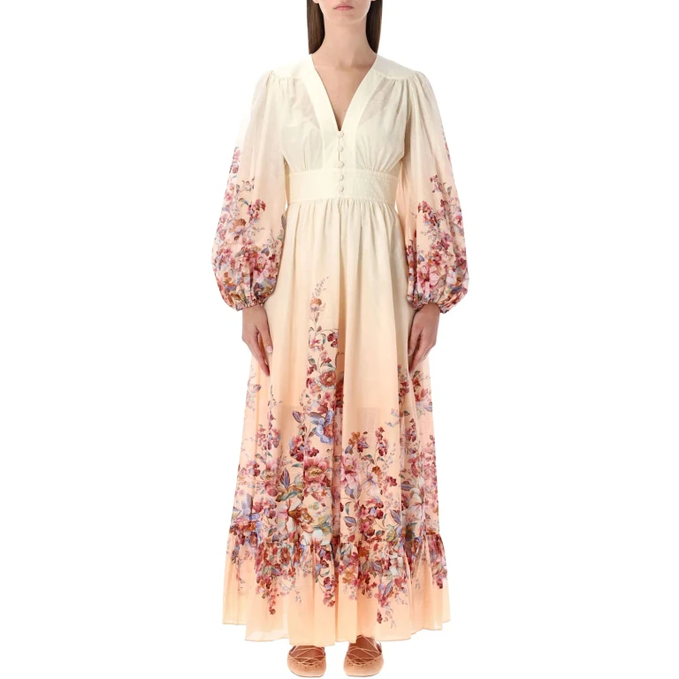 Zimmermann Maxi Robe - Blanc