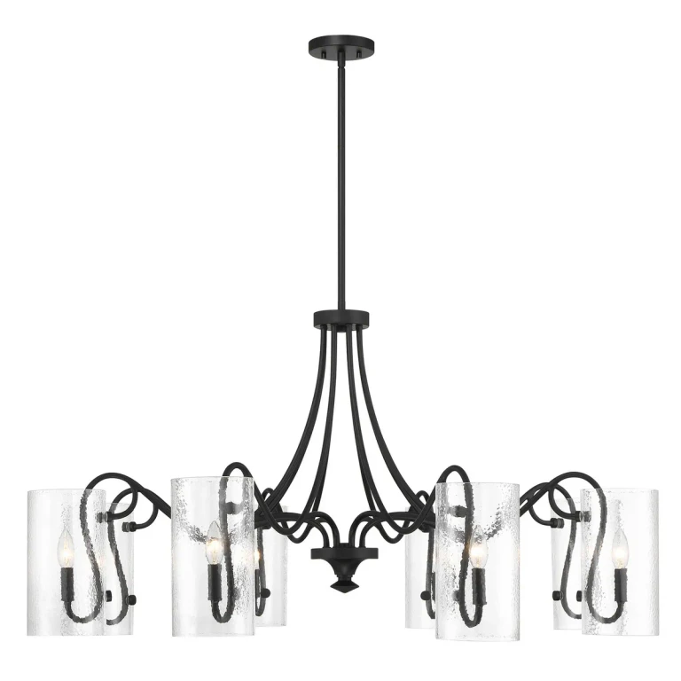 Calgary 8-Light Chandelier in Matte Black
