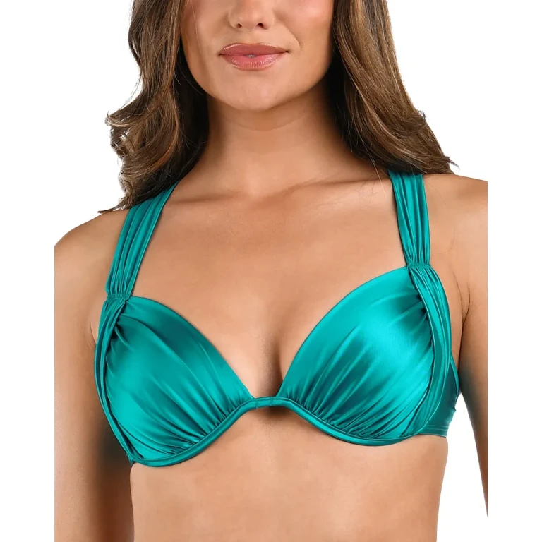 La Blanca Earth Goddess Draped Bikini Top