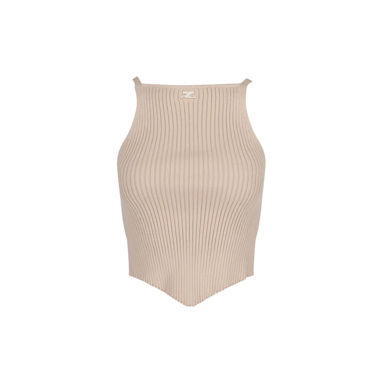 Courrèges Top Beige Viscose - Women
