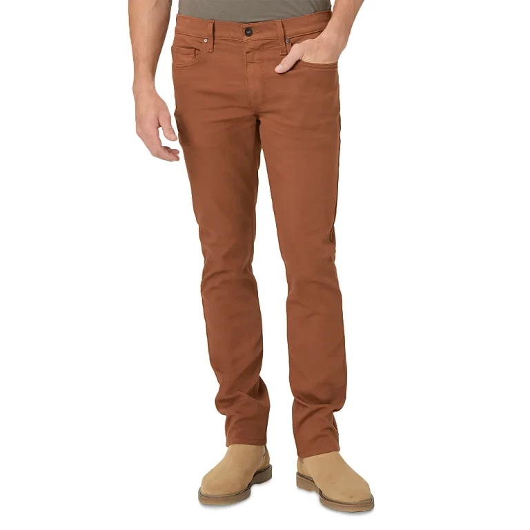 Paige Lennox Slim Fit Jeans in Italian Coffee