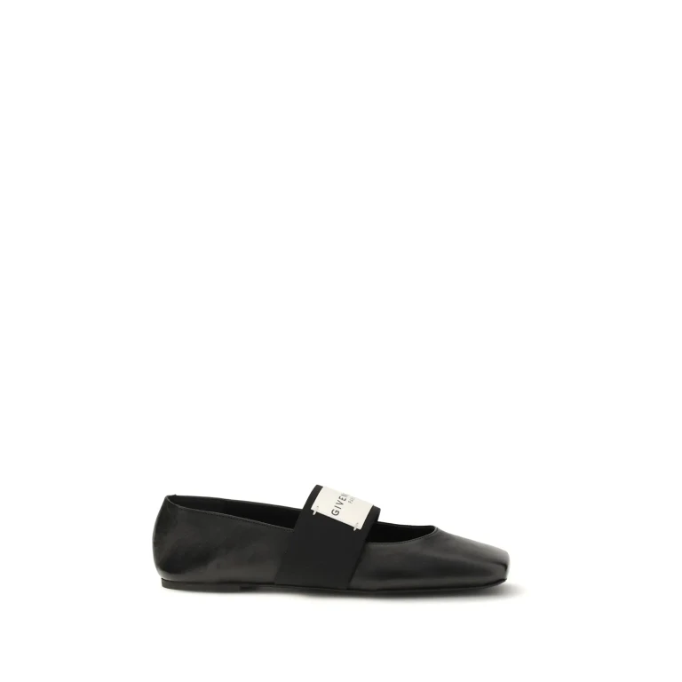 Givenchy Leather Sliced Square Ballerinas