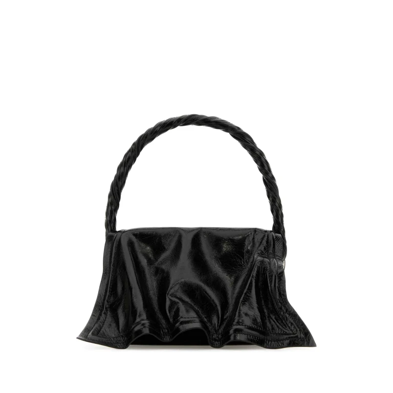 Y/Project Black Leather Handbag