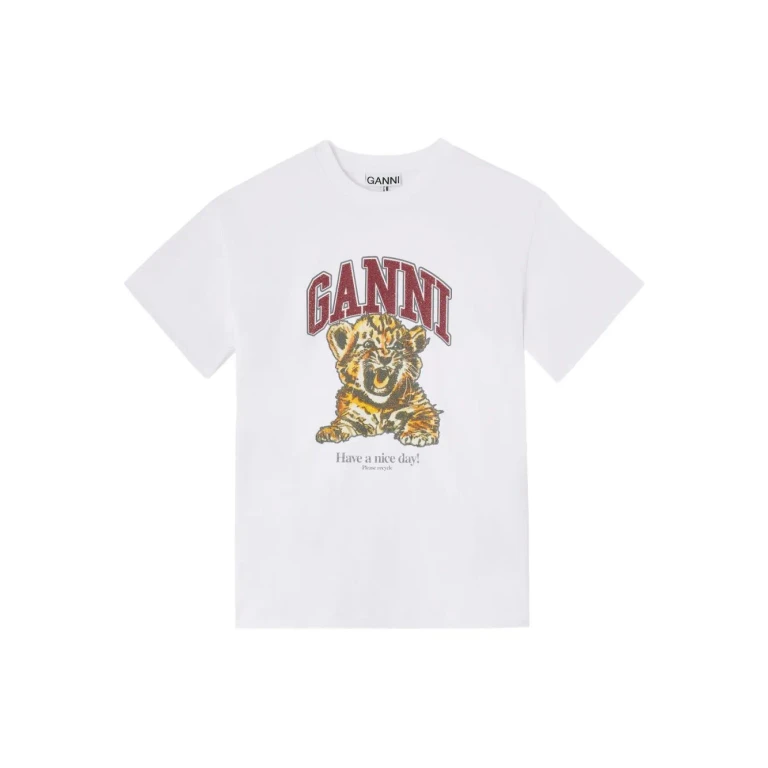 Ganni Beaded Tiger T-shirt
