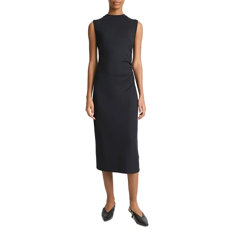 Vince Ruched Side Sheath Dress
