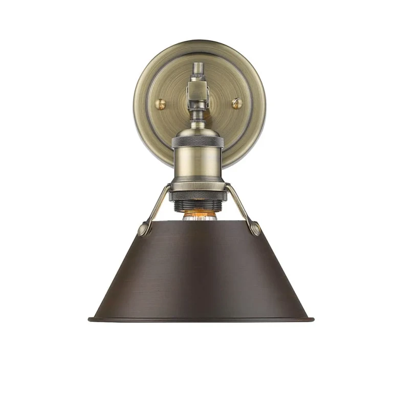 Golden Orwell 8" Bathroom Vanity Light in Aged Brass
