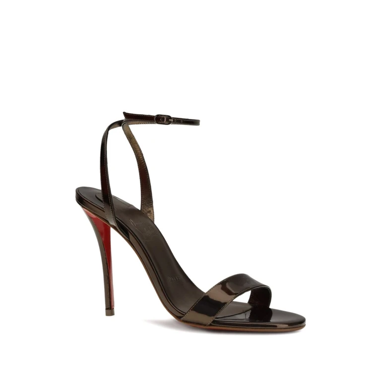 LOUBOUTIN Sandals Dark Bronze Patent Leather - Women