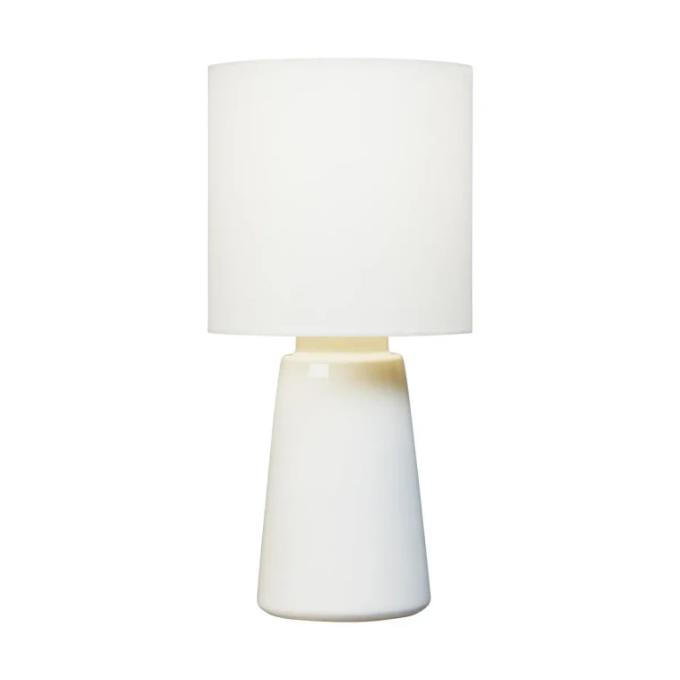 New White One Light Table Lamp from the Vessel Collection