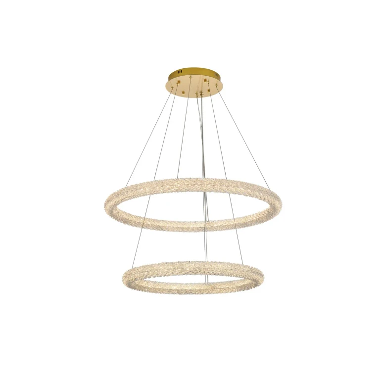 Satin Gold LED Chandelier from the Bowen Collection