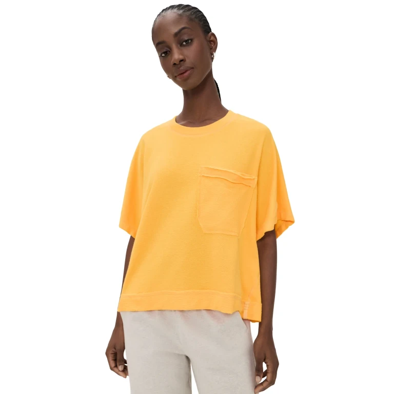 Free People Staycation Sleep Tee Banana Citrus M