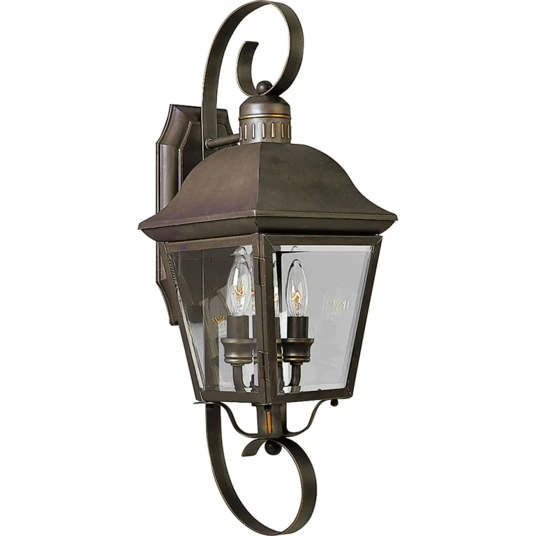 Antique Bronze Two Light Wall Lantern from the Andover Collection