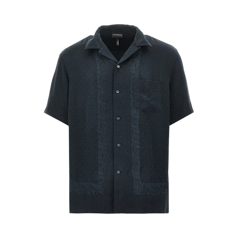 EMPORIO ARMANI Jacquard Paisley fabric shirt Man L