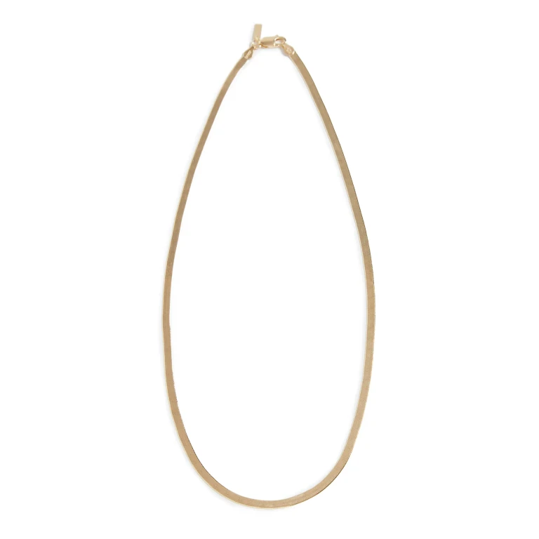 By Adina Eden Adina's Herringbone Necklace Gold One Size