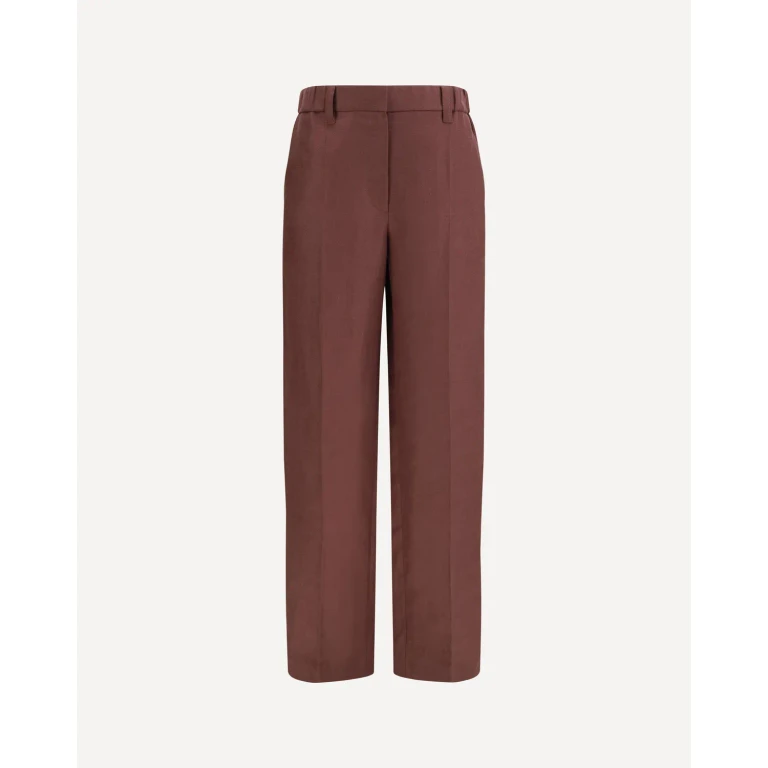 Pantaloni a gamba larga in lino BRUNELLO CUCINELLI