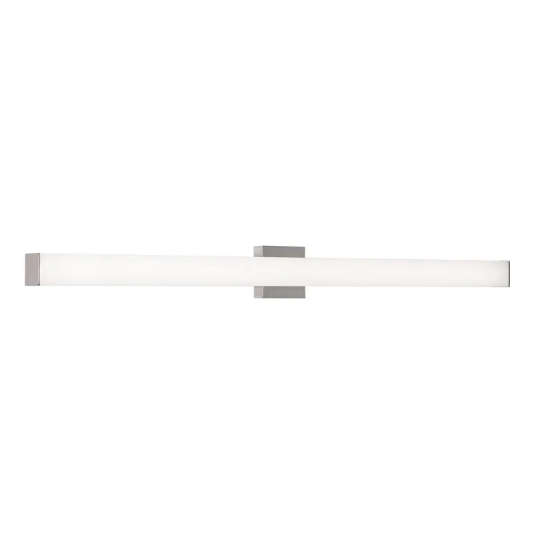 Satin Nickel LED Bathroom Vanity Light from the Tad Collection