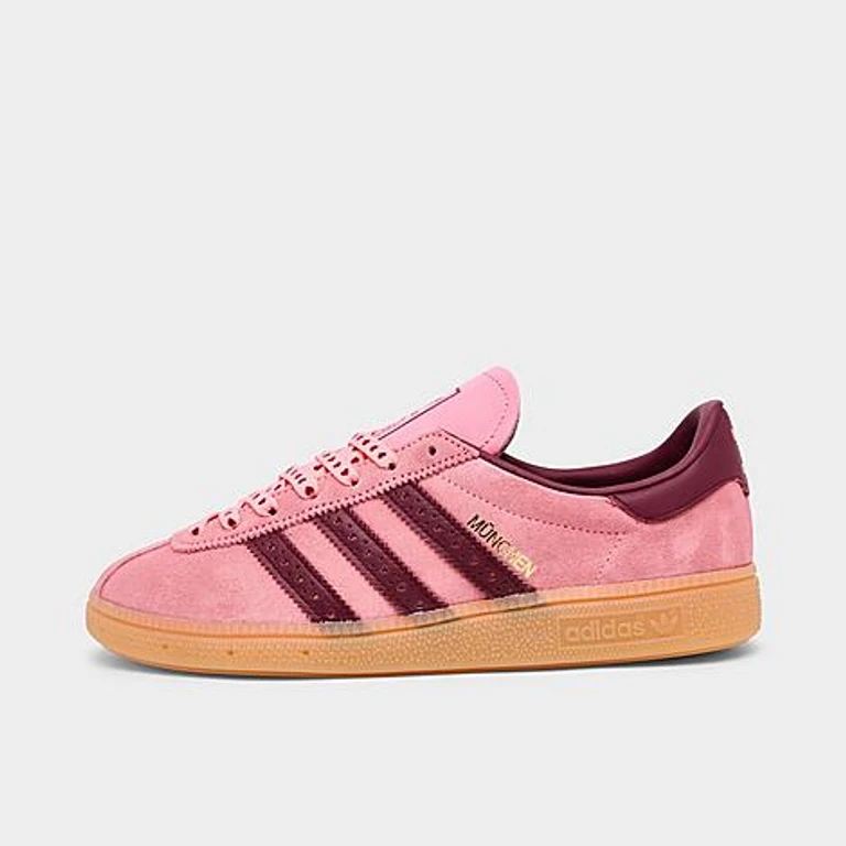 Women's Originals München SE Casual Shoes in Pink Spark/Shadow Red/Gum Size: 5.5
