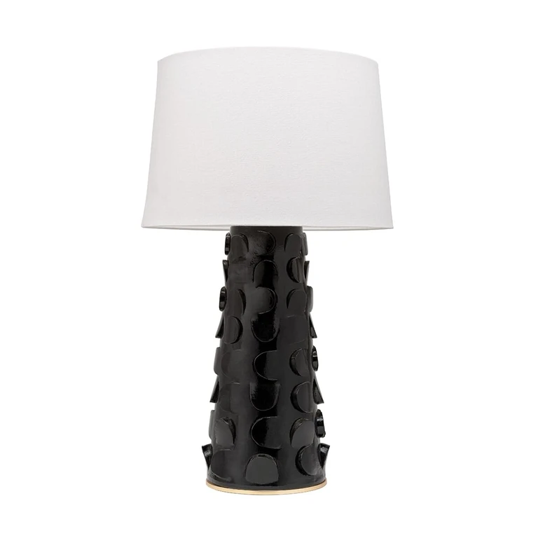 Mitzi Naomi 27" Table Lamp in Black and Gold Leaf