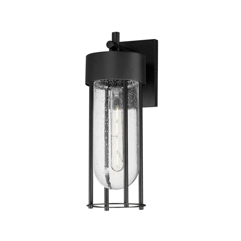 Black One Light Outdoor Wall Sconce from the Millennial Collection