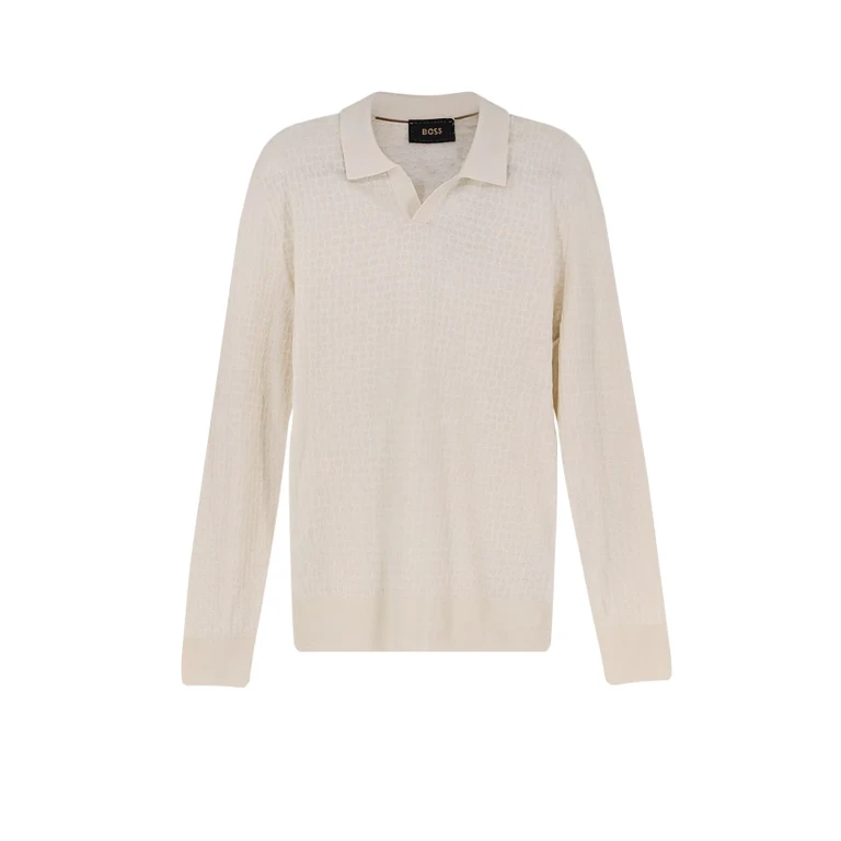 Hugo Boss Silk Sweater With Processing All-over