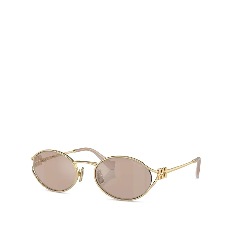 Miu Miu Metal Oval Sunglasses, 54mm