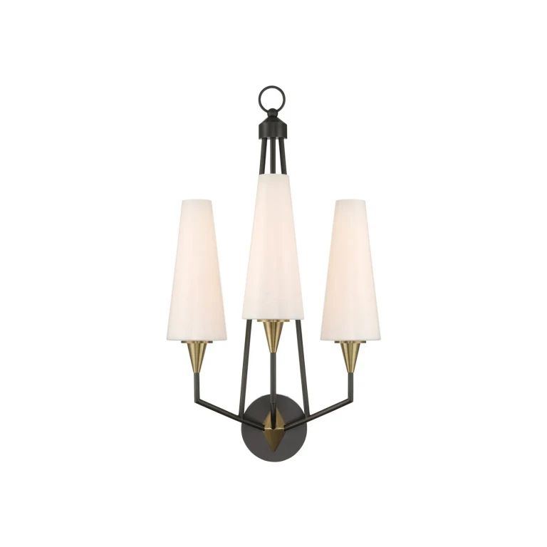Polished Antique Brass Oil Rubbed Bronze LED Wall Sconce from the Hennin Collection