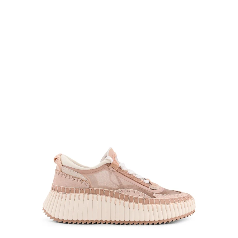 Chloé Pink Fabric Nama Sneakers