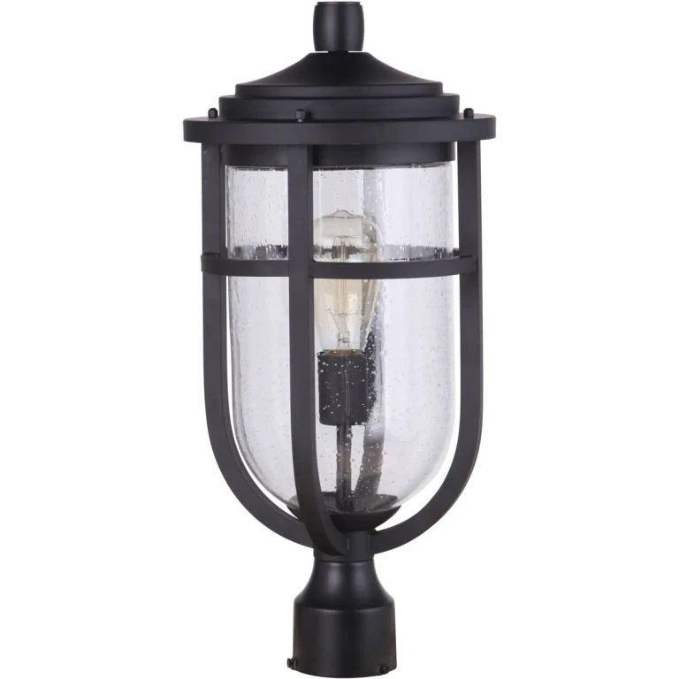Midnight One Light Outdoor Post Mount from the Voyage Collection