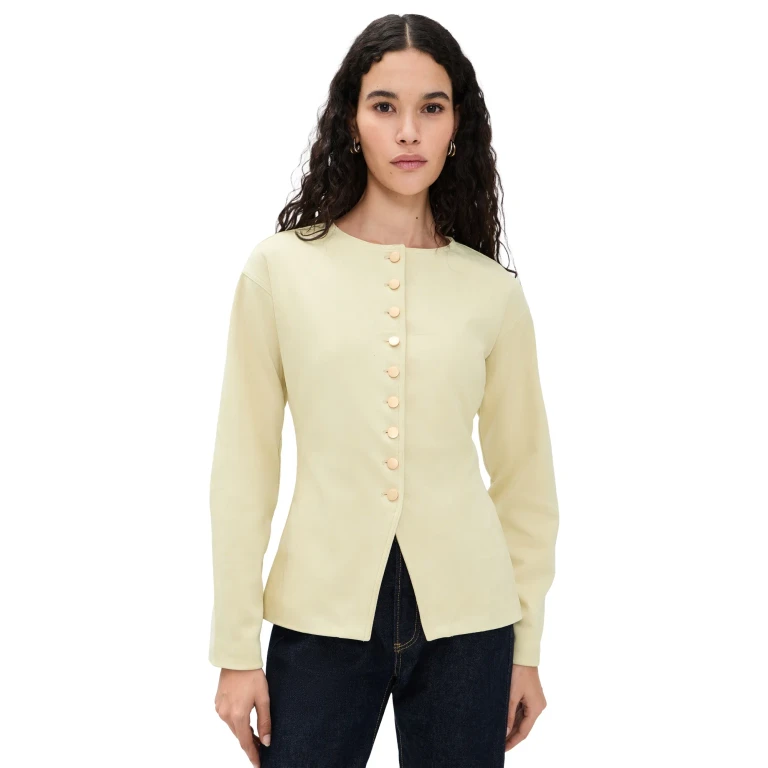 4th & Reckless Levony Faux Suede Blazer Buttercream L