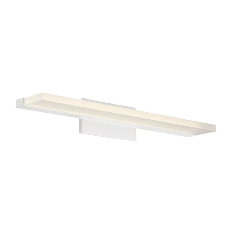 WAC Level 3500K Bathroom Vanity Light in White - WS-85618-WT